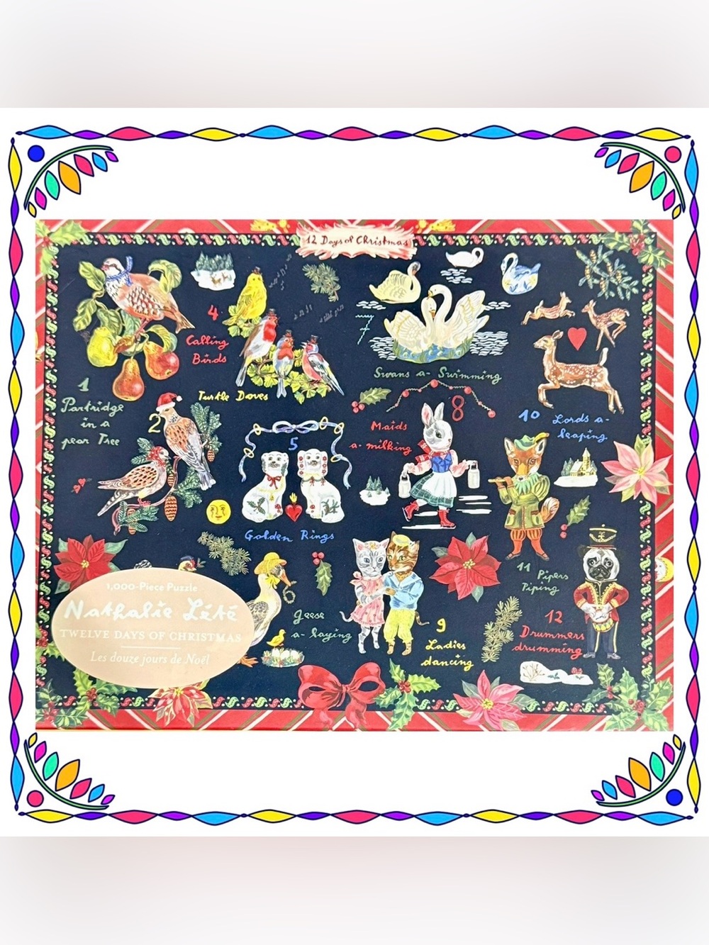 Jigsaw puzzle - Artisan - Twelve Days of Christmas - 1000 pieces Complete - flaw